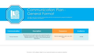 Communication Plan General Format Hacking Prevention Awareness Training For IT Security Download PDF