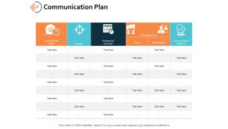 Communication Plan Ppt PowerPoint Presentation Styles Slides