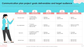 Communication Plan Project Goals Deliverables And Target Audience Ppt PowerPoint Presentation Infographics Styles PDF