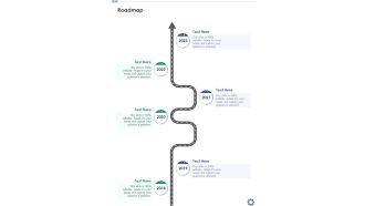 Community Support Services Proposal Roadmap One Pager Sample Example Document