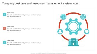 Company Cost Time And Resources Management System Icon Template PDF