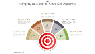 Company Development Goals And Objectives Powerpoint Shapes