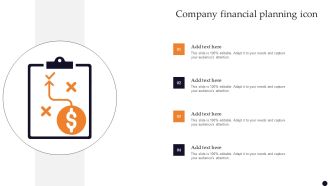Company Financial Planning Icon Ppt PowerPoint Presentation File Background PDF