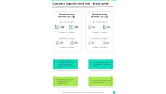 Company Logo For Small Use Brand Guide One Pager Sample Example Document