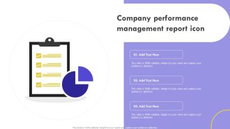 Company Performance Management Report Icon Brochure PDF