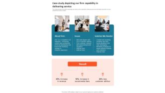 Company Reputation Development And Awareness Creation Case Study Depicting Our Firm One Pager Sample Example Document