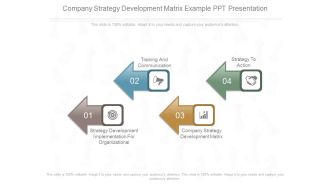 Company Strategy Development Matrix Example Ppt Presentation
