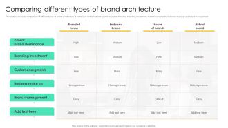 Comparing Different Types Of Brand Architecture Graphics PDF