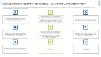 Compensation Management Process Step 2 Determining Compensation Policy Designs PDF