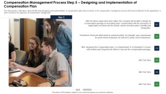 Compensation Management Process Step 5 Designing And Implementation Of Compensation Plan Brochure PDF