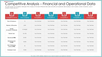 Competitive Analysis Financial And Operational Data Ppt Infographic Template Icons PDF