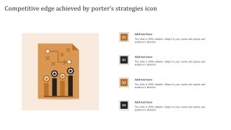 Competitive Edge Achieved By Porters Strategies Icon Inspiration PDF