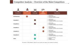 Competitor Analysis Overview Of The Main Competitors Ppt PowerPoint Presentation Model Clipart
