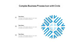 Complex Business Process Icon With Circle Ppt PowerPoint Presentation Icon Gallery PDF