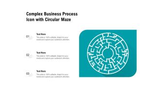 Complex Business Process Icon With Circular Maze Ppt PowerPoint Presentation File Background PDF