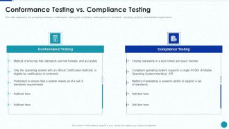 Compliance Testing IT Conformance Testing Vs Compliance Testing Guidelines PDF