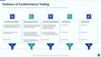 Compliance Testing IT Features Of Conformance Testing Topics PDF