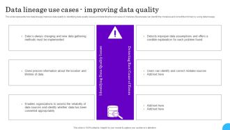 Comprehensive Analysis Of Different Data Lineage Classification Data Lineage Use Cases Improving Data Mockup PDF