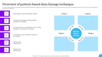 Comprehensive Analysis Of Different Data Lineage Classification Overview Of Pattern Based Data Lineage Sample PDF