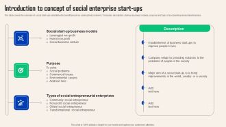Comprehensive Guide For Social Business Startup Introduction To Concept Inspiration PDF