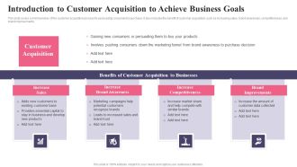 Comprehensive Guide To Acquire Customers Introduction To Customer Acquisition Introduction PDF