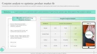 Comprehensive Guide To Strengthen Brand Equity Conjoint Analysis Optimize Product Market Template PDF