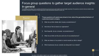 Comprehensive Market Research Guide Focus Group Questions To Gather Target Audience Background PDF