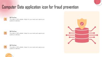 Computer Data Application Icon For Fraud Prevention Download PDF