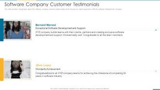 Computer Operating System Services Investment Fundraising Software Company Customer Testimonials Microsoft PDF