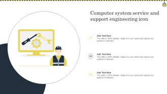 Computer System Service And Support Engineering Icon Brochure PDF