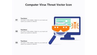Computer Virus Threat Vector Icon Ppt PowerPoint Presentation Professional Graphics Pictures PDF