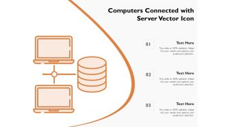 Computers Connected With Server Vector Icon Ppt PowerPoint Presentation File Visual Aids PDF