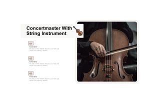 Concertmaster With String Instrument Ppt PowerPoint Presentation Icon Mockup PDF