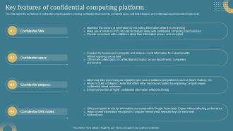 Confidential Computing System Technology Key Features Of Confidential Computing Elements PDF