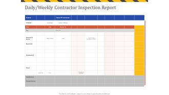 Construction Business Company Profile Daily Weekly Contractor Inspection Report Professional PDF