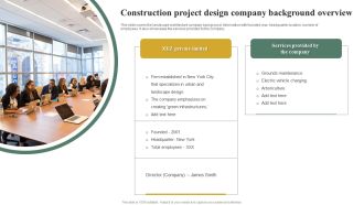 Construction Project Design Company Background Overview Guidelines PDF
