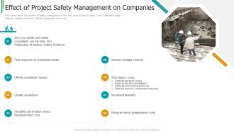 Construction Sector Project Risk Management Effect Of Project Safety Management On Companies Information PDF
