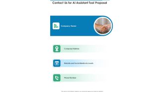 Contact Us For AI Assistant Tool Proposal One Pager Sample Example Document