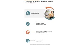 Contact Us For Non Profit Fundraising Proposal For Small Business One Pager Sample Example Document
