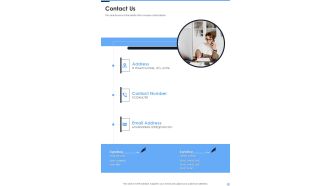 Contact Us Proposal For Data Analysis In Research Project One Pager Sample Example Document