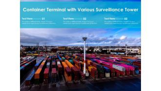 Container Terminal With Various Surveillance Tower Ppt PowerPoint Presentation File Professional PDF