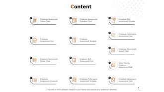 Content Employee Assessment Ppt PowerPoint Presentation Professional Templates