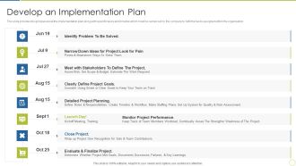 Continuous Enhancement In Project Based Companies Develop An Implementation Plan Ideas PDF