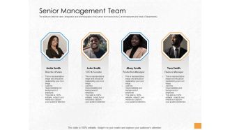 Convertible Debenture Funding Senior Management Team Ppt PowerPoint Presentation Pictures Background Designs PDF