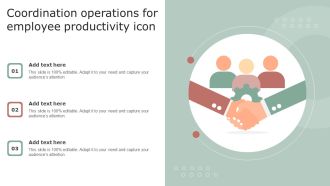 Coordination Operations For Employee Productivity Icon Introduction PDF