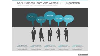 Core Business Team With Quotes Ppt PowerPoint Presentation Information