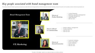 Core Components Of Strategic Brand Administration Key People Associated With Brand Information PDF
