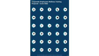 Corporate Employees Wellness Training Proposal Icons Slide One Pager Sample Example Document