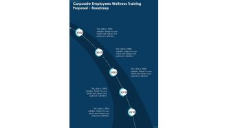 Corporate Employees Wellness Training Proposal Roadmap One Pager Sample Example Document