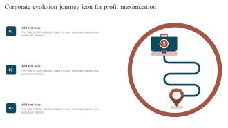 Corporate Evolution Journey Icon For Profit Maximization Brochure PDF